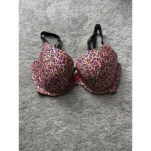 Victoria’s Secret Demi/Demi Buste 32DD Multicolor Cheetah Print Bra